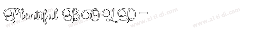 Plentiful BOLD字体转换